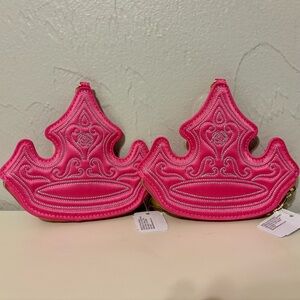 Bath Body Works Disney Princess Aurora Pink Crown Coin Purses